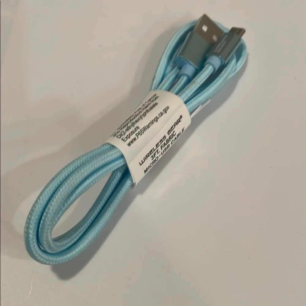 Blue USB-A to Device-Specific Charging Cable